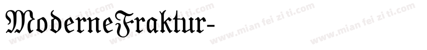 ModerneFraktur字体转换