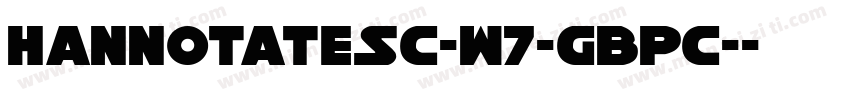 HannotateSC-W7-GBpc-字体转换