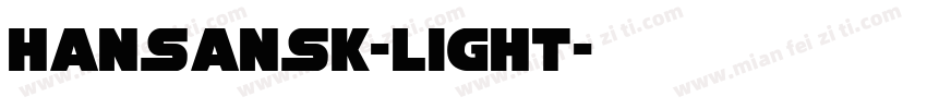 hansansk-light字体转换