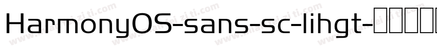 HarmonyOS-sans-sc-lihgt字体转换