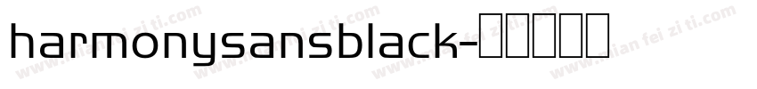 harmonysansblack字体转换