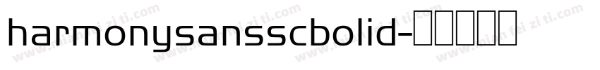 harmonysansscbolid字体转换