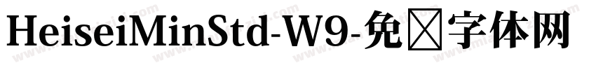 HeiseiMinStd-W9字体转换