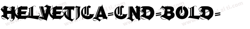 HELVETICA-CND-BOLD字体转换