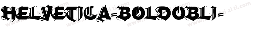 Helvetica-boldobli字体转换