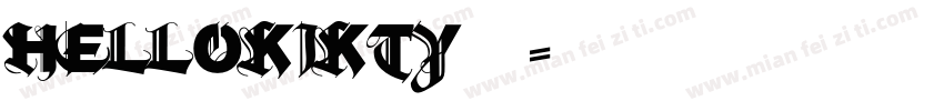 hellokikty碎花字体转换