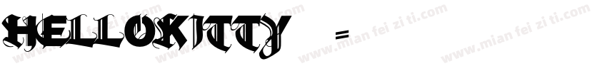 hellokitty修符字体转换