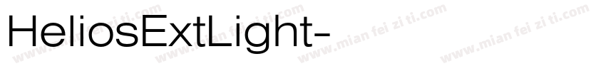 HeliosExtLight字体转换