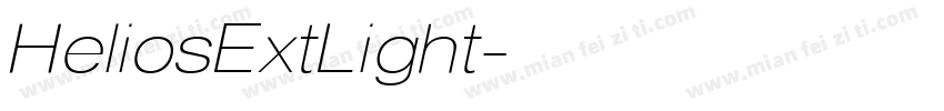 HeliosExtLight字体转换