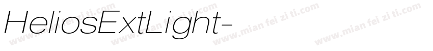 HeliosExtLight字体转换