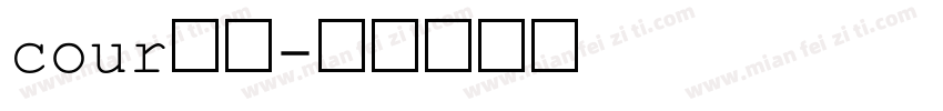 cour字体字体转换