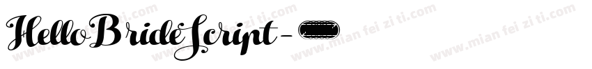 HelloBrideScript字体转换