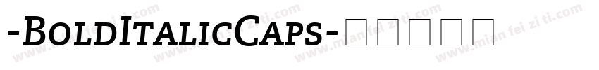 -BoldItalicCaps字体转换