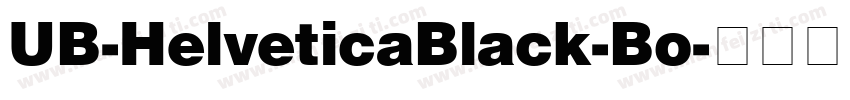 UB-HelveticaBlack-Bo字体转换