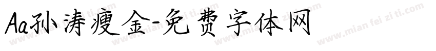 Aa孙涛瘦金字体转换