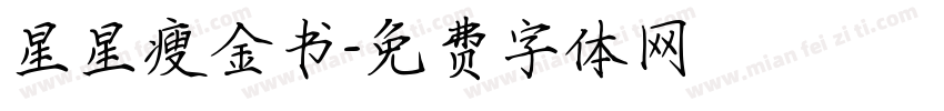 星星瘦金书字体转换