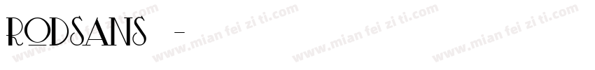 RodSans字体字体转换