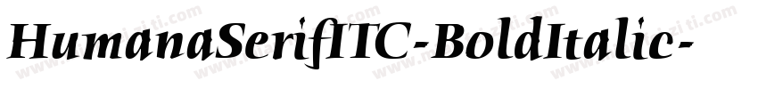 HumanaSerifITC-BoldItalic字体转换