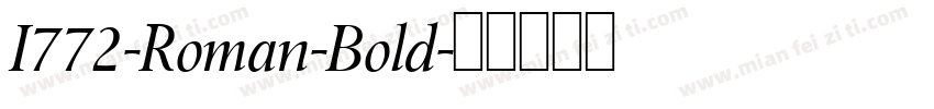 I772-Roman-Bold字体转换