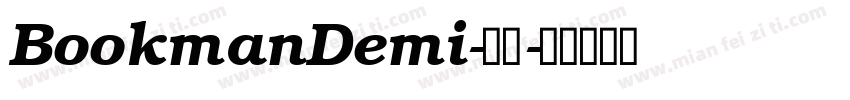 BookmanDemi-常规字体转换
