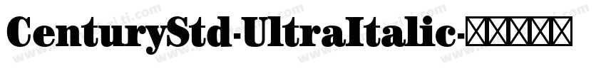 CenturyStd-UltraItalic字体转换