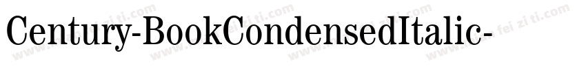 Century-BookCondensedItalic字体转换