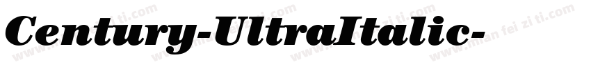 Century-UltraItalic字体转换