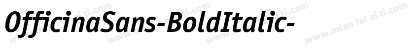 OfficinaSans-BoldItalic字体转换