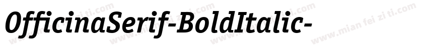 OfficinaSerif-BoldItalic字体转换