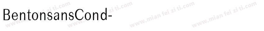 BentonsansCond字体转换