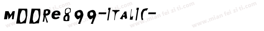 Moore899-Italic字体转换