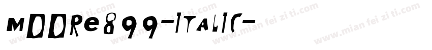Moore899-Italic字体转换