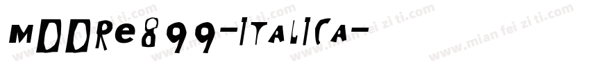 Moore899-ItalicA字体转换