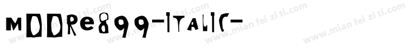Moore899-Italic字体转换