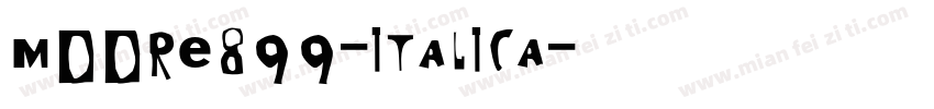 Moore899-ItalicA字体转换