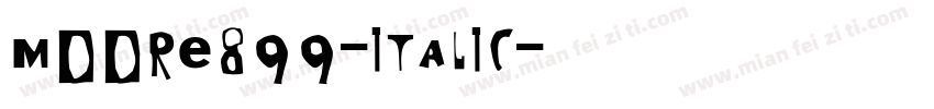 Moore899-Italic字体转换