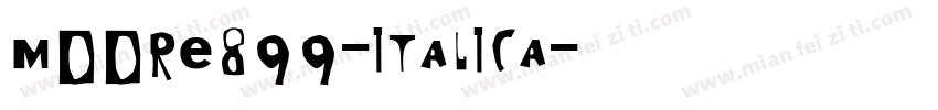 Moore899-ItalicA字体转换