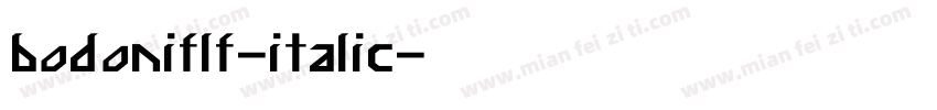 bodoniflf-italic字体转换
