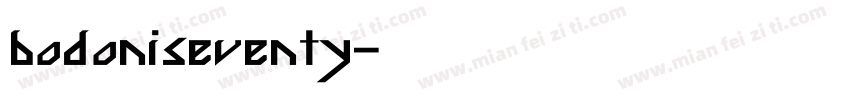 bodoniseventy字体转换