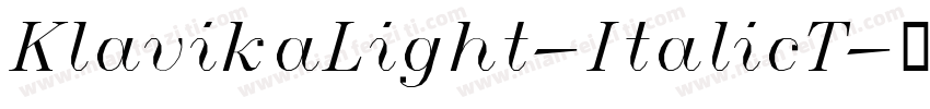 KlavikaLight-ItalicT字体转换