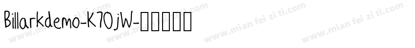 Billarkdemo-K70jW字体转换