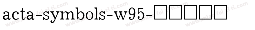 acta-symbols-w95字体转换