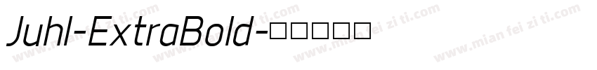 Juhl-ExtraBold字体转换