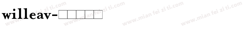 willeav字体转换