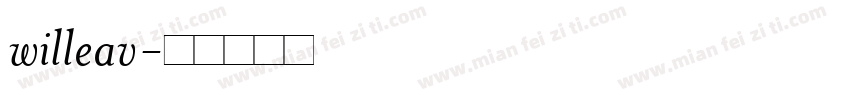 willeav字体转换