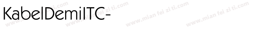 KabelDemiITC字体转换