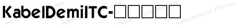 KabelDemiITC字体转换