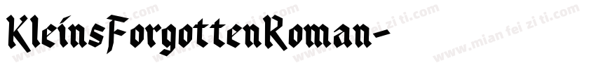 KleinsForgottenRoman字体转换