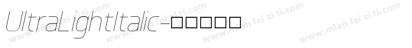 UltraLightItalic字体转换