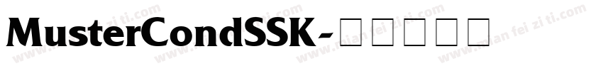 MusterCondSSK字体转换